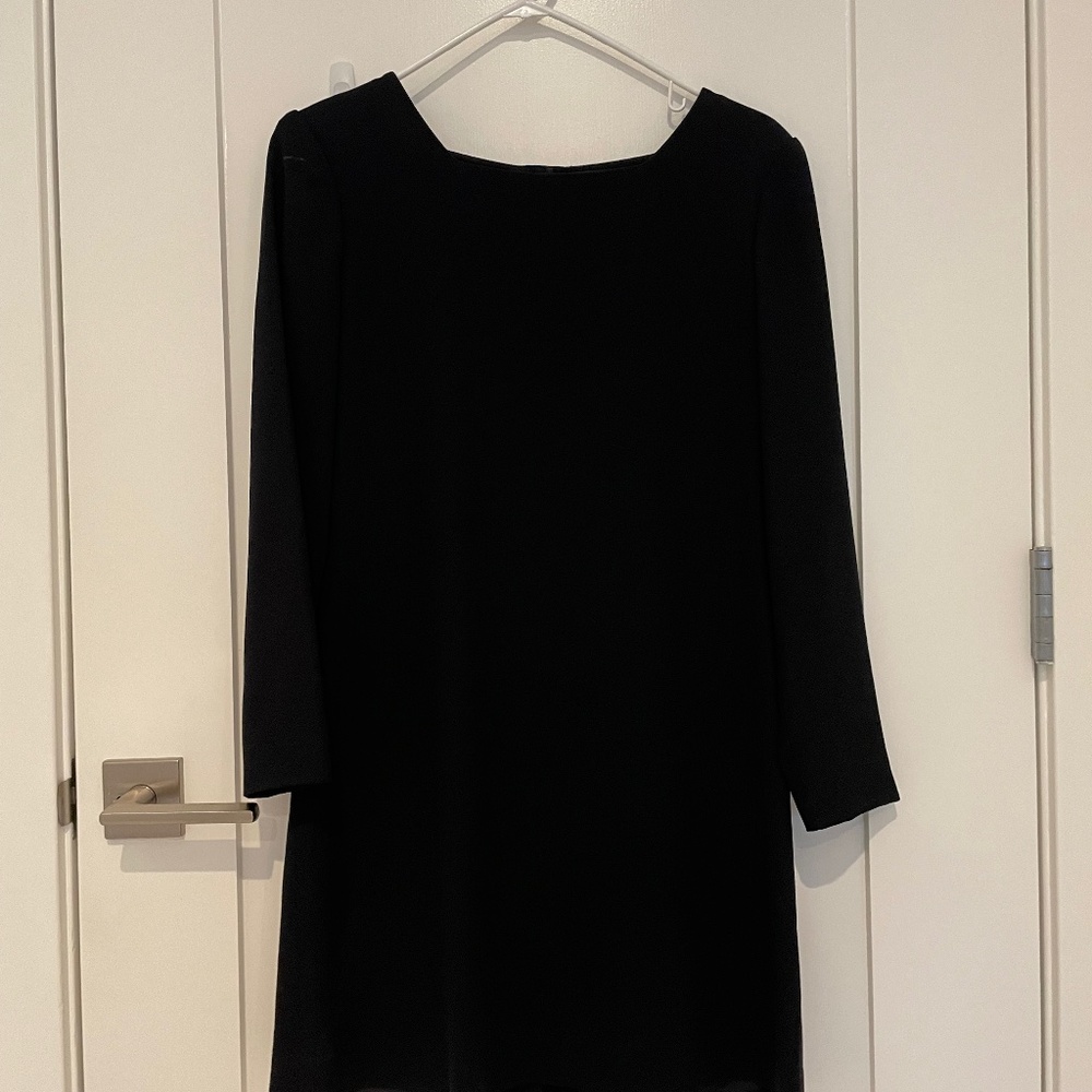 Ann Taylor Navy Blue Long Sleeve Dress